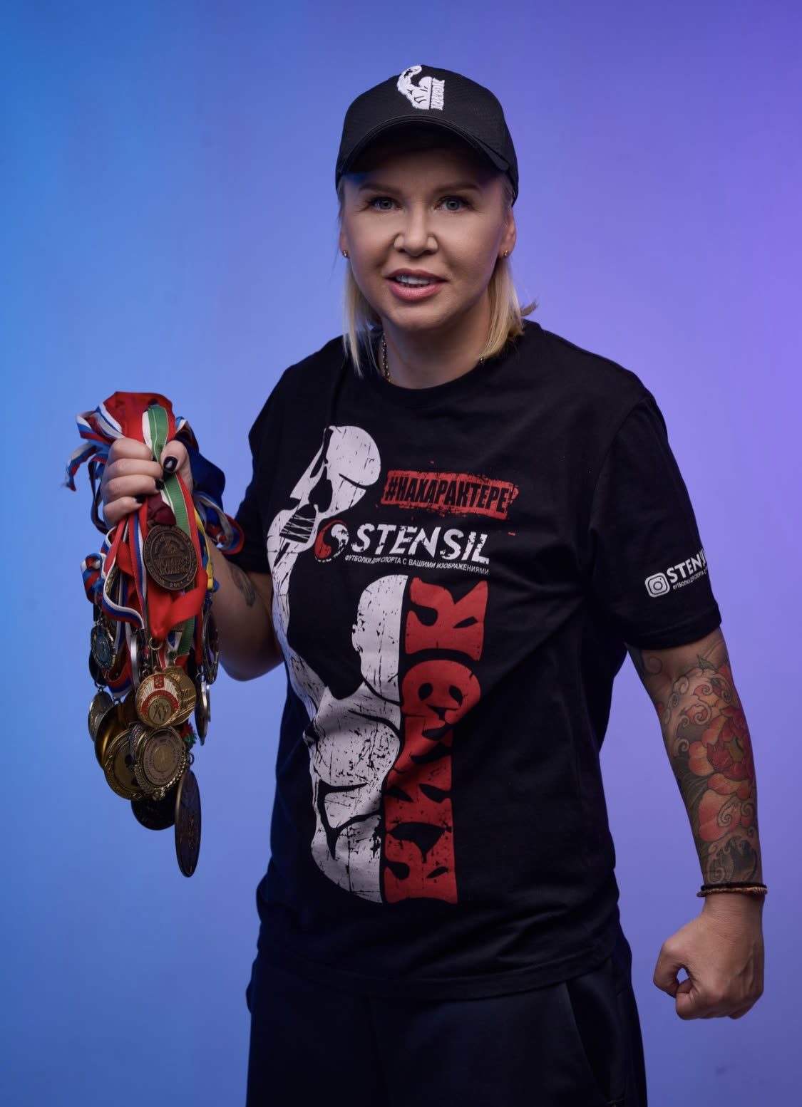 Светлана Михайловна Андреева с медалями чемпионатов мира и Европы